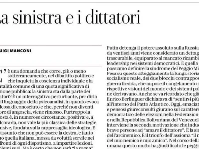 Caro Manconi, ma quale sinistra ama i dittatori e odia la democrazia?
