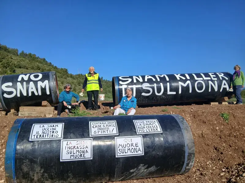 Sulmona: azione diretta nonviolenta nei cantieri SNAM