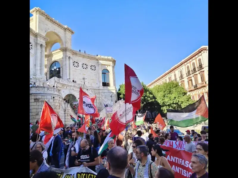 Imponente manifestazione a Cagliari nella giornata mondiale per la Palestina