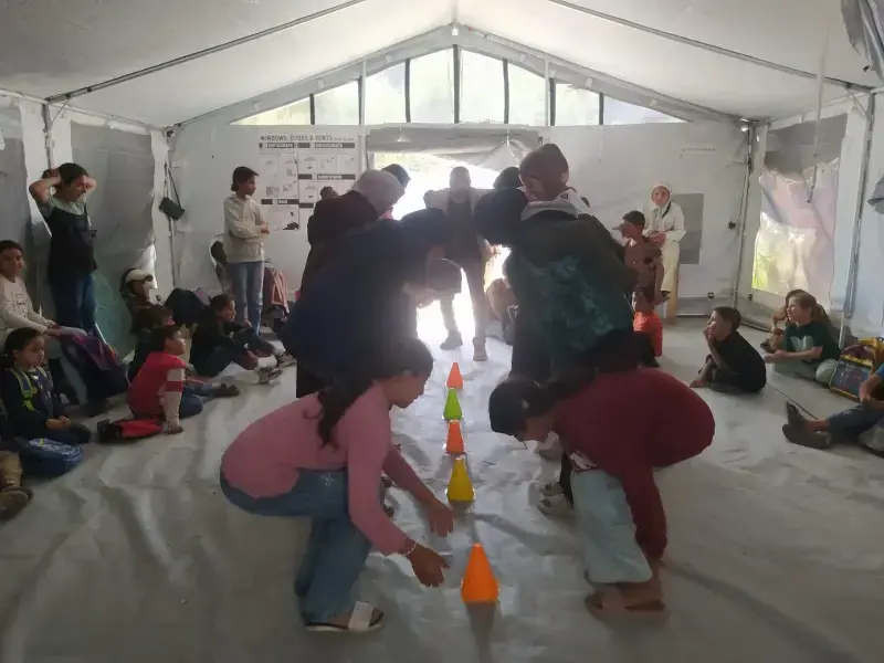 Le tende educative di Gaza
