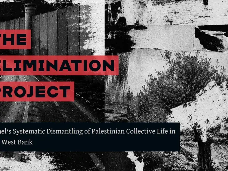 Cisgiordania occupata: “Progetto di eliminazione” il report di B’Tselem