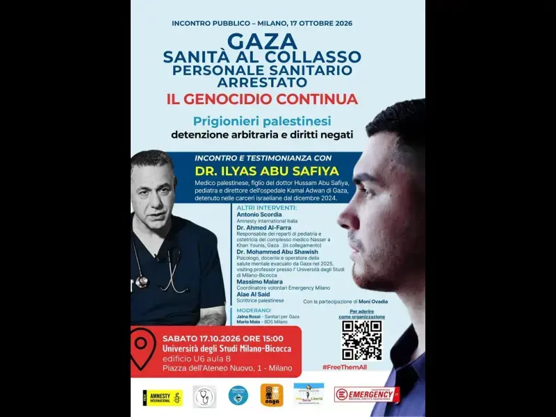 Gaza: sanità al collasso. Il genocidio continua