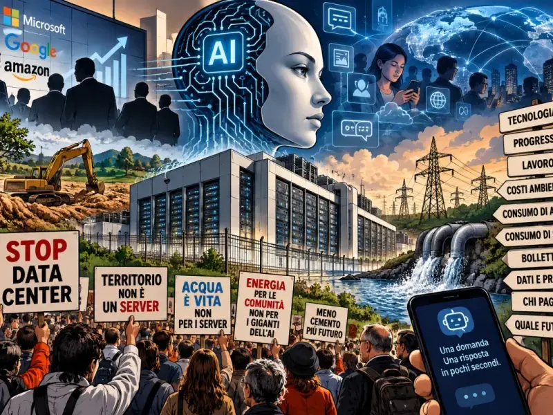 AI. La rivolta anche in Italia contro i data center: il prezzo fisico dell’intelligenza artificiale