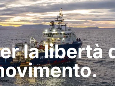 La nave Aurora di Sea Watch ha salvato 44 migranti, rifugiati sulla piattaforma Didone